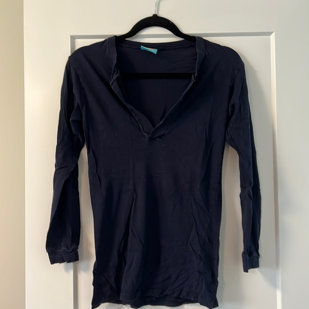C&C California 3/4 sleeve v neck tee